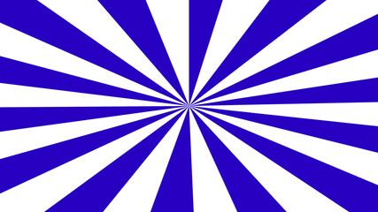 Indigo blue and white sunburst pattern radiating from the center, creating a dynamic and visually striking design isolated on white background