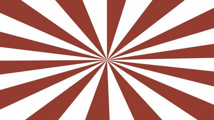 Fototapeta premium Vintage red and white sunburst pattern background, radiating from the center, creating a dynamic and eyecatching design isolated on white background