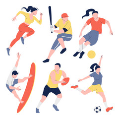 Collection of Sports Player Character Poses.