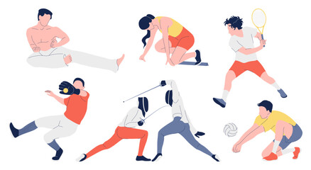 Collection of Sports Player Character Poses.