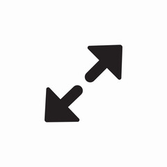 maximize audio screen icon sign vector