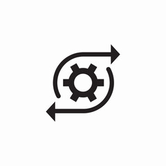 settings update icon sign vector