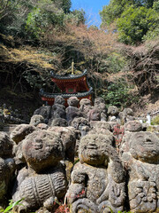 japanese stone statue temple