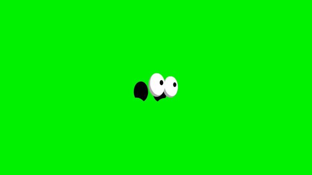 Expressive cartoon eyes full of surprise and wonder, a pop of animation, capturing a moment of playful awe and comedic timing, ideal for creative design projects