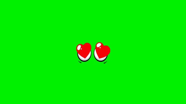 Whimsical cartoon eyes with hearts, perfect for expressing love and creating fun, engaging content for social media, dating apps, or playful designs that spread joy