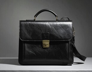 black leather briefcase