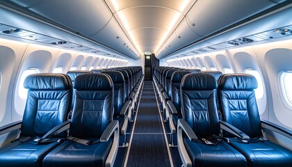 Interior of a modern passenger jet