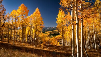 Aspen Trees In Colorado During The Fall Season