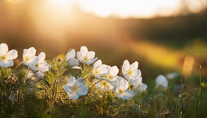 Beautiful Wile Flower In Sunlight