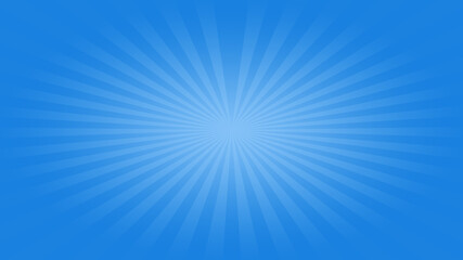 A vibrant blue sunburst background with radiating lines emanating from the center, creating a dynamic and visually appealing design element