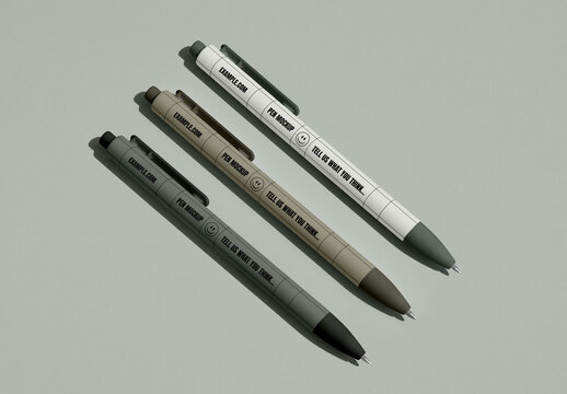 Three Lying Pen Mockups