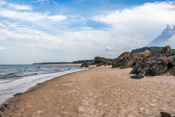 The beach of Ponta de Pedras, on the banks of the Tapajos River in Alter do Chao, state of Para in Brazil