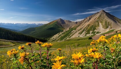 Balsam Root In The Mountains