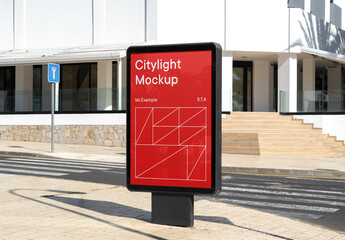 Single Citylight Mockup