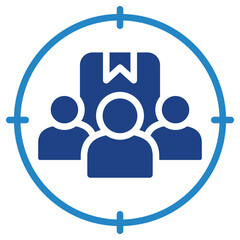 Focus Group Icon, Mini Illustration Relate To Capital Market, Market Research. Use For Modern Concept, Ui, Ux Web And App Development.