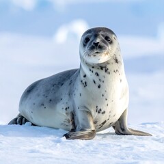 Obraz premium Seal on ice