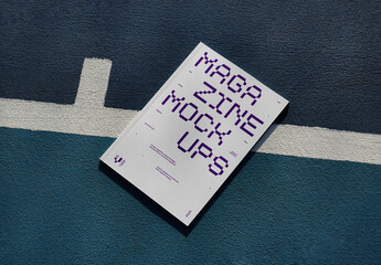 Lying on Court Magazine Mockup