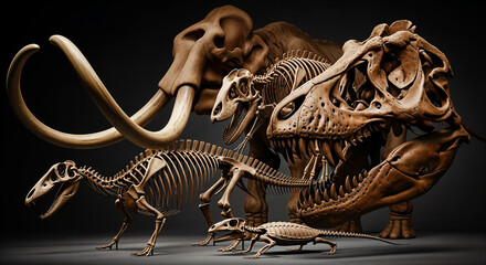 Fossil evolution and prehistory a comparison between the terrible (Tyrannosaurus rex) and the majestic (Mammuthus primigenius) for ancient megafauna insight