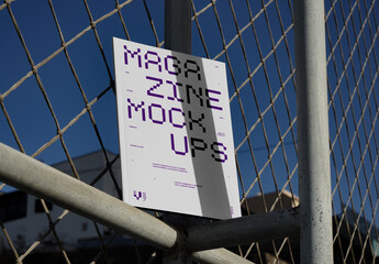 Front View Outdoor Magazine Mockup