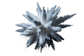 Intricate fractal ice crystal formation with sharp delicate points isolated on transparent background