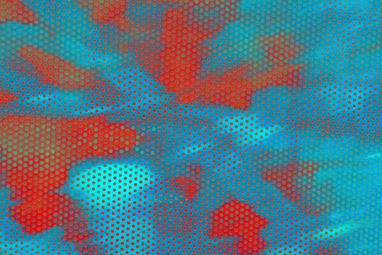 Abstract colorful background. Illustration with dots. Red and blue background. Texture and pattern with different shapes. Colored halftone and circles.