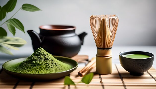 Matcha Tea Instructions How To Make Matcha Tea Steps To Make Japanese Healthy Drink Risograph Style