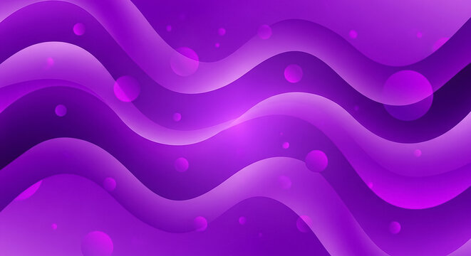 Abstract purple flowing waves background with circles