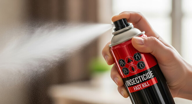 Hand spraying insecticide can for pest control
