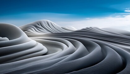 Abstract White Wave Forms