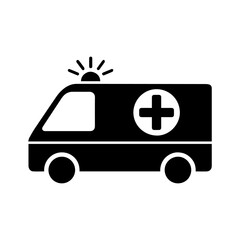 ambulance car vector ambulance service icon isolated on white
