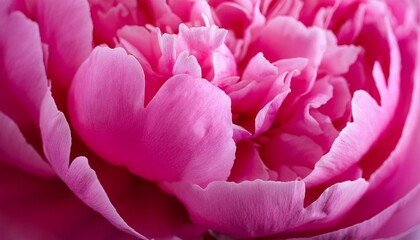 Vibrant Close Up Of Pink Peony Flower With Textured Petals For Publication Poster Screensaver Wallpaper Banner Cover Post High Quality Photography