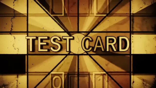 Vintage TV Test Card Pattern.