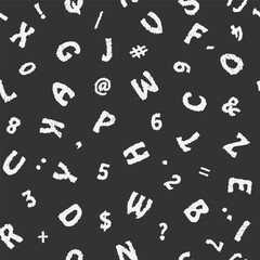 Alphabet Creative Font Drawing Seamless Print Vector Pack