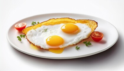 Omelet Illustration White Background