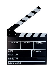 Fototapeta premium Film Clapperboard on Transparent Background – Movie, Cinema and Video Symbol