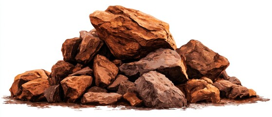 Pile of reddish-brown rocks (1)