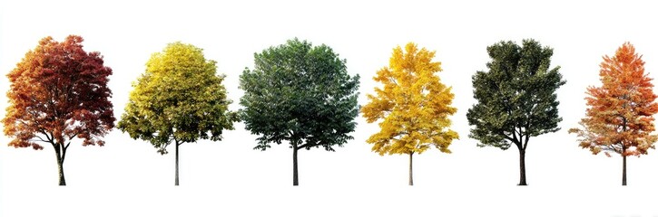 Seasonal Trees in a Row