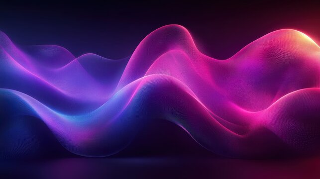 Colorful Abstract Waves in Purple and Pink Gradient for Background