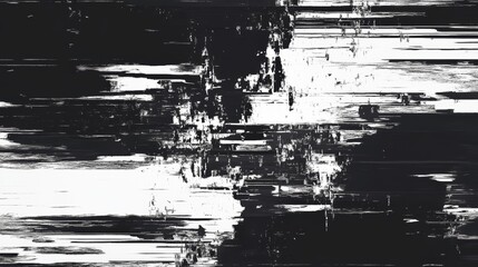 Fototapeta premium Abstract Black and White Digital Art with Textured Lines and Random Brush Strokes for Creative Projects and Background Design