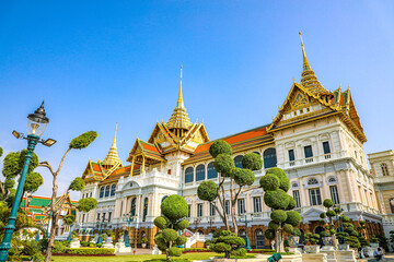The Grand Palace was built same time as Bangkok. royal residences include Dusit Maha Prasat Throne Hall, Aphorn Phimok Prasat Throne Hall, Phiman Rattaya Throne Hall, Chakri Maha Prasat Throne Hall.