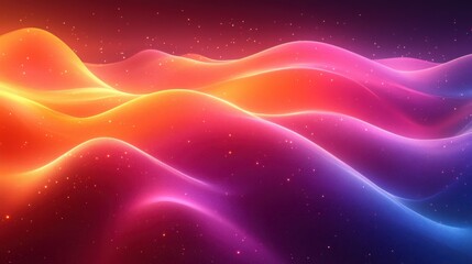 Obraz premium Colorful Abstract Waves with Soft Lighting and Gradient Background