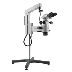 Surgical operating microscope on adjustable stand