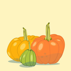 three pumpkins