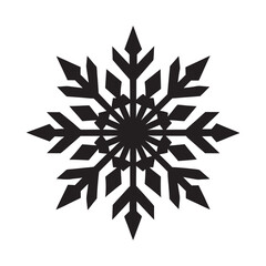 Snowflake Silhouette Vector Illustration