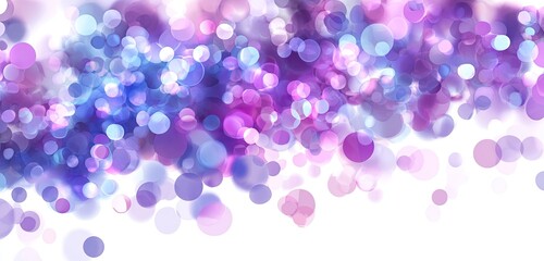 Abstract bokeh background of  vibrant purple and blue circles
