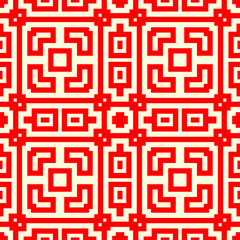 Squares, rectangles background. Geometric ornament. Quadrangles backdrop. Polygons wallpaper. Checks motif. Digital paper. Textile print. Web design. Abstract image. Seamless pattern. Vector