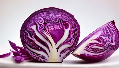 Fototapeta premium Cross Section Of A Red Cabbage
