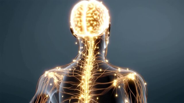 日本人男性が神経網を発光させる
