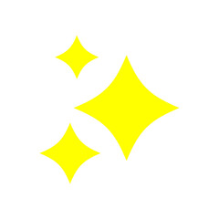 Fototapeta premium Generative AI star and magic sparkles star logo icon with colorful yellow golden and flat design, modern artificial intelligence and spark star symbol for creative tools and designs.