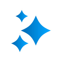 Generative AI star and magic sparkles star logo icon with colorful gradient and flat design, modern artificial intelligence and spark star symbol for creative tools and designs.